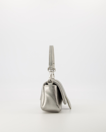 Teatro - Baby Puffy Jasmin - Handtas - Crossbodytas - Leer - Zilver - Klein - Gouden details - Handgemaakt