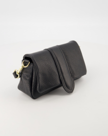 Teatro - Baby Puffy Jasmin - Handtas - Crossbodytas - Leer - Black - Klein - Gouden details - Handgemaakt