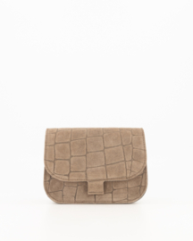 Teatro - Flora - Crossbodytasje - Leer - Croco -Taupe
