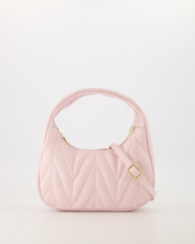 Leer  -  Crossbodytasje  - Handtasje - Roze - Goudkleurig - Mabel