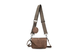 Schoudertasje/crossbodytasje, brons - Lazio