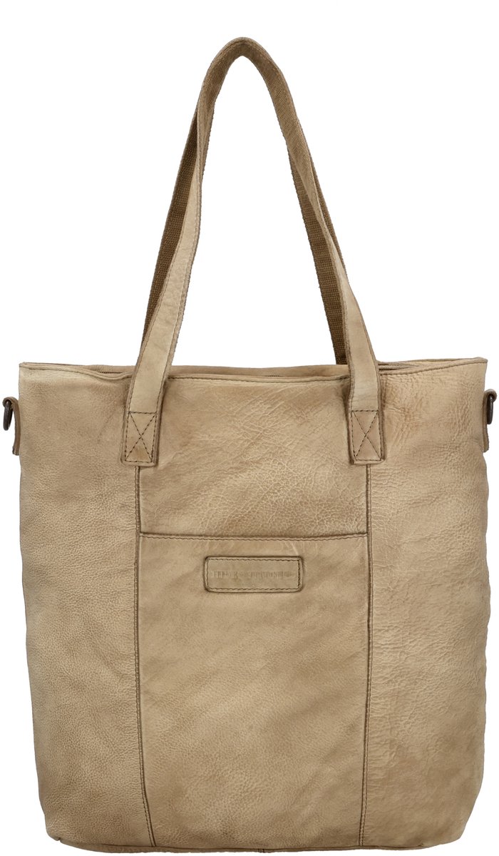 Hide & Stitches - Paint Rock - Shopper - Schoudertas - Leer - Ruim - Zand