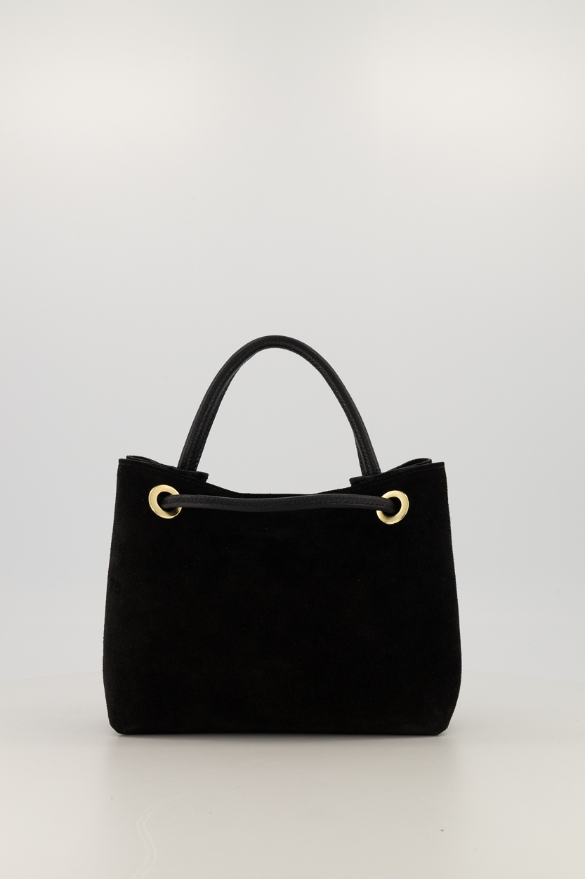 Teatro - Mimi - Schoudertas - Handtas - Crossbodytas - Black - Gouden details - Leer - Suede