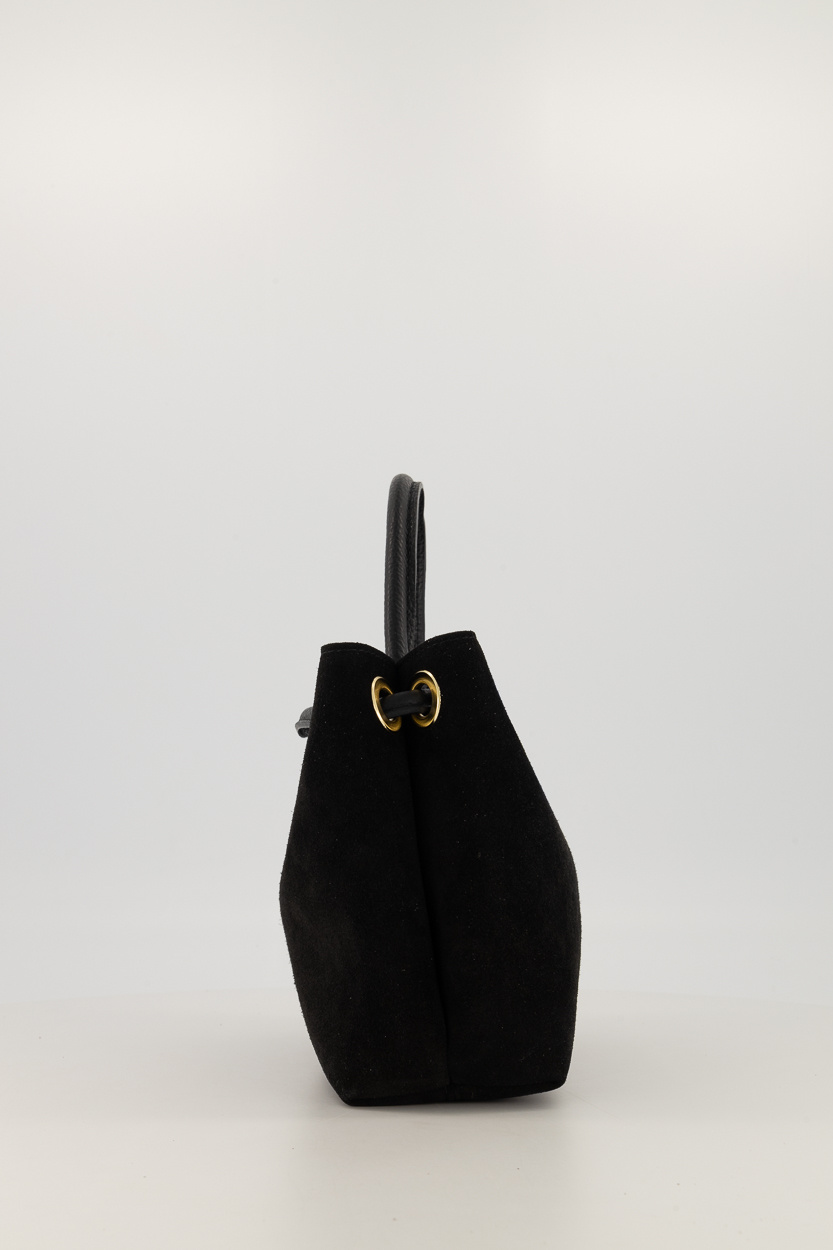 Teatro - Mimi - Schoudertas - Handtas - Crossbodytas - Black - Gouden details - Leer - Suede