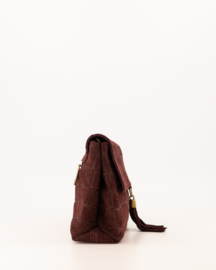 Teatro - Avila - Schoudertasje - Crossbodytasje - Suede - Leer - Croco - Burgundy
