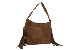 I'm Dutch -Essen - Schoudertas - Suède-look - Franjes - Camel