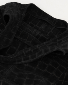 Teatro - Loreen Toscana Croco - Schoudertas - Shopper - Leer - Suede - Black