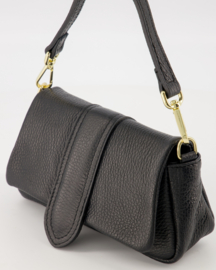 Teatro - Baby Puffy Jasmin - Handtas - Crossbodytas - Leer - Black - Klein - Gouden details - Handgemaakt