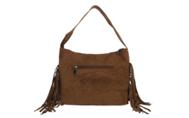 I'm Dutch -Essen - Schoudertas - Suède-look - Franjes - Camel
