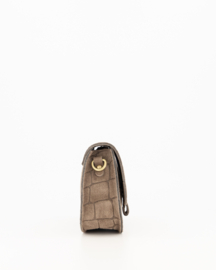 Teatro - Flora - Crossbodytasje - Leer - Croco -Taupe