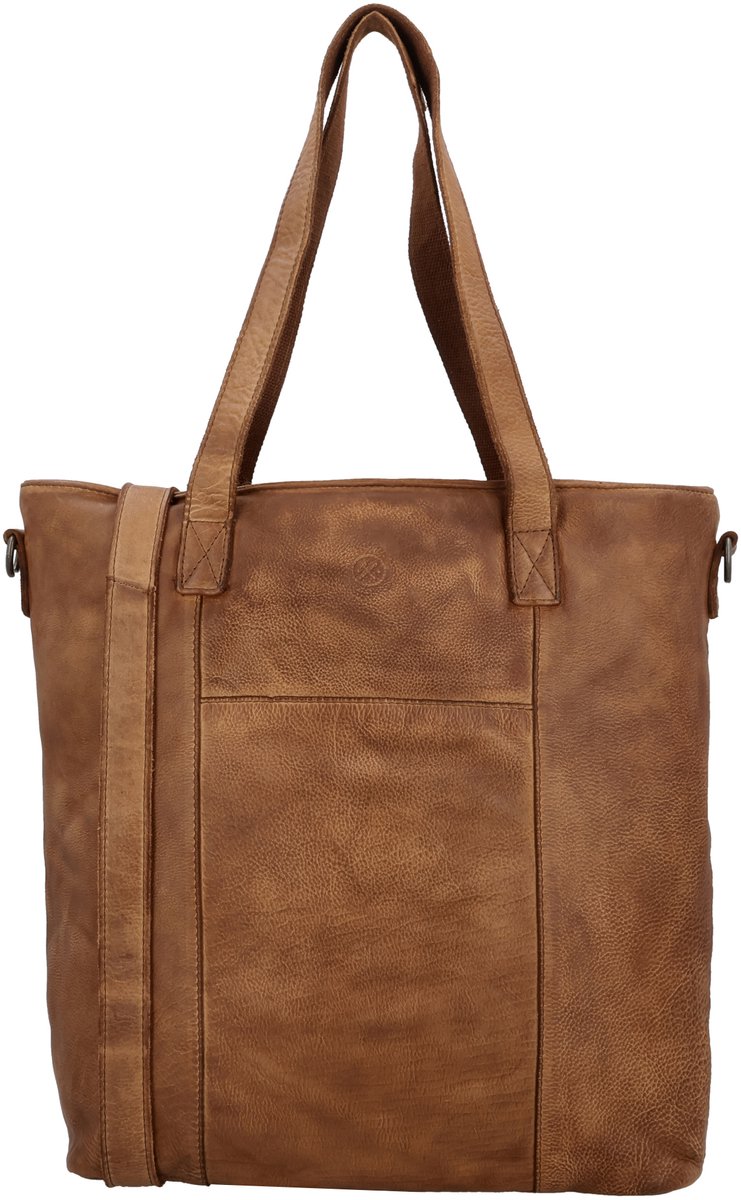 Hide & Stitches - Paint Rock - Shopper - Schoudertas - Leer - Ruim - Cognac