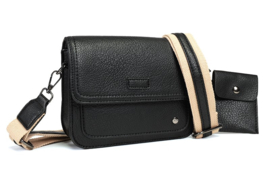 Klein schoudertasje/crossbodytasje, zwart - Toulon