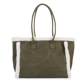 Ruime shopper - teddy - groen