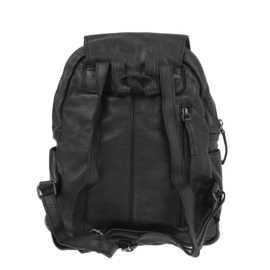 Stoere ruime leren rugzak - Dstrct, serie Harrington Road, black