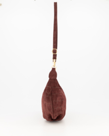 Teatro - Savina Toscana - Crossbodytas - Leer - Suede - Croco -Burgundy