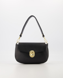 Leren handtasje / crossbodytasje, zwart, Marissa