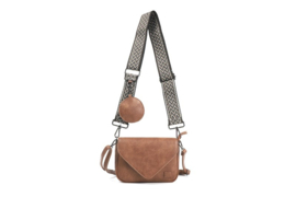 Schoudertasje/crossbodytasje, dark camel - Lazio