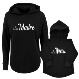 Twinning hoodies | La Madre | La Niña | Black