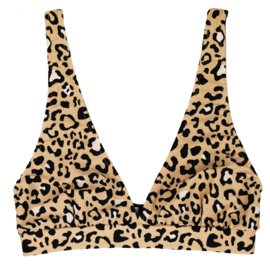 Exclusief Dames Triangel Bikini Top | Leopard | Handmade