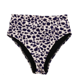 Exclusief Dames Highwaist Bikini Broekje | Leopard Bluish Purple | Handmade