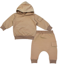 Hoodie suit with fake pocket | 4 Colors