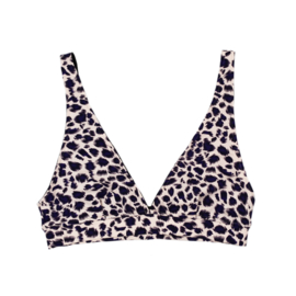 Exclusief Dames Triangel Bikini Top | Leopard Bluish Purple | Handmade