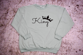 SS | Herensweater | King | Turquoise/Wit | L