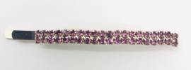 Schuifspeldje strass mauve