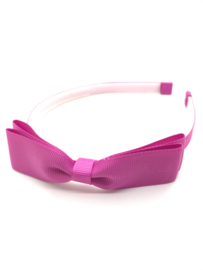 Diadeem met strikje fushia