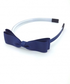 Diadeem met strikje marine blauw