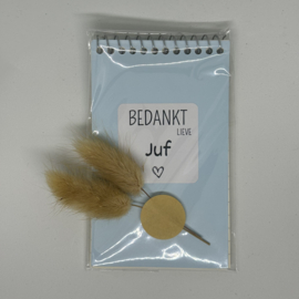 BEDANKT LIEVE JUF | NOTITIEBOEKJE