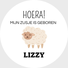 HOERA! Mijn zusje is geboren | Schaap | 20 stuks