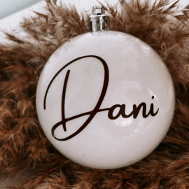 KERSTBAL | WIT | MET NAAM