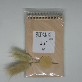 BEDANKT LIEVE JUF | NOTITIEBOEKJE