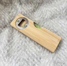 Waterpas & Bieropener in één | Gegraveerd | Papa mijn super klusser