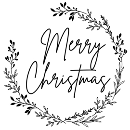 MERRY CHRISTMAS | RAAMSTICKER | KRANS