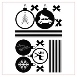 RAAMSTICKER | KERSTBALLEN
