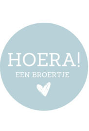 HOERA EEN BROERTJE | STICKERS | 20 STUKS