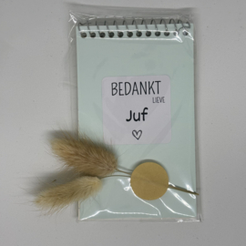 BEDANKT LIEVE JUF | NOTITIEBOEKJE