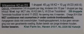 Vitamine K2 en D3 10ml