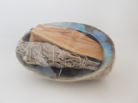 Abalone Smudge kit - met Salie en Palo santo