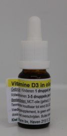 Vitamine D3 in olie 10 ug 400 EI - 10ml