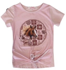 Paarden shirt roze F18