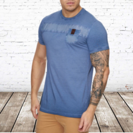 Heren t-shirt violento zacht blauw