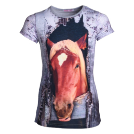 T shirt meisjes met paard J08