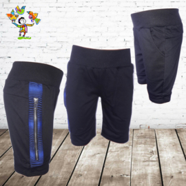 Jongens korte broek zwart blauw 2