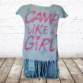 Meisjes t-shirt Camp blauw