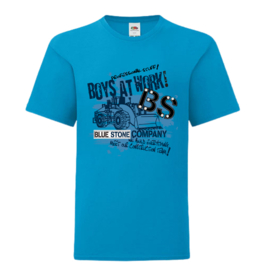 Jongens shirt Boys at work blauw