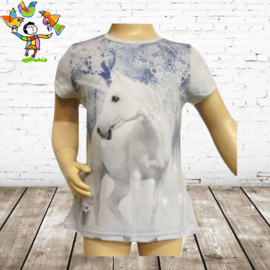 T-shirt paard white 2