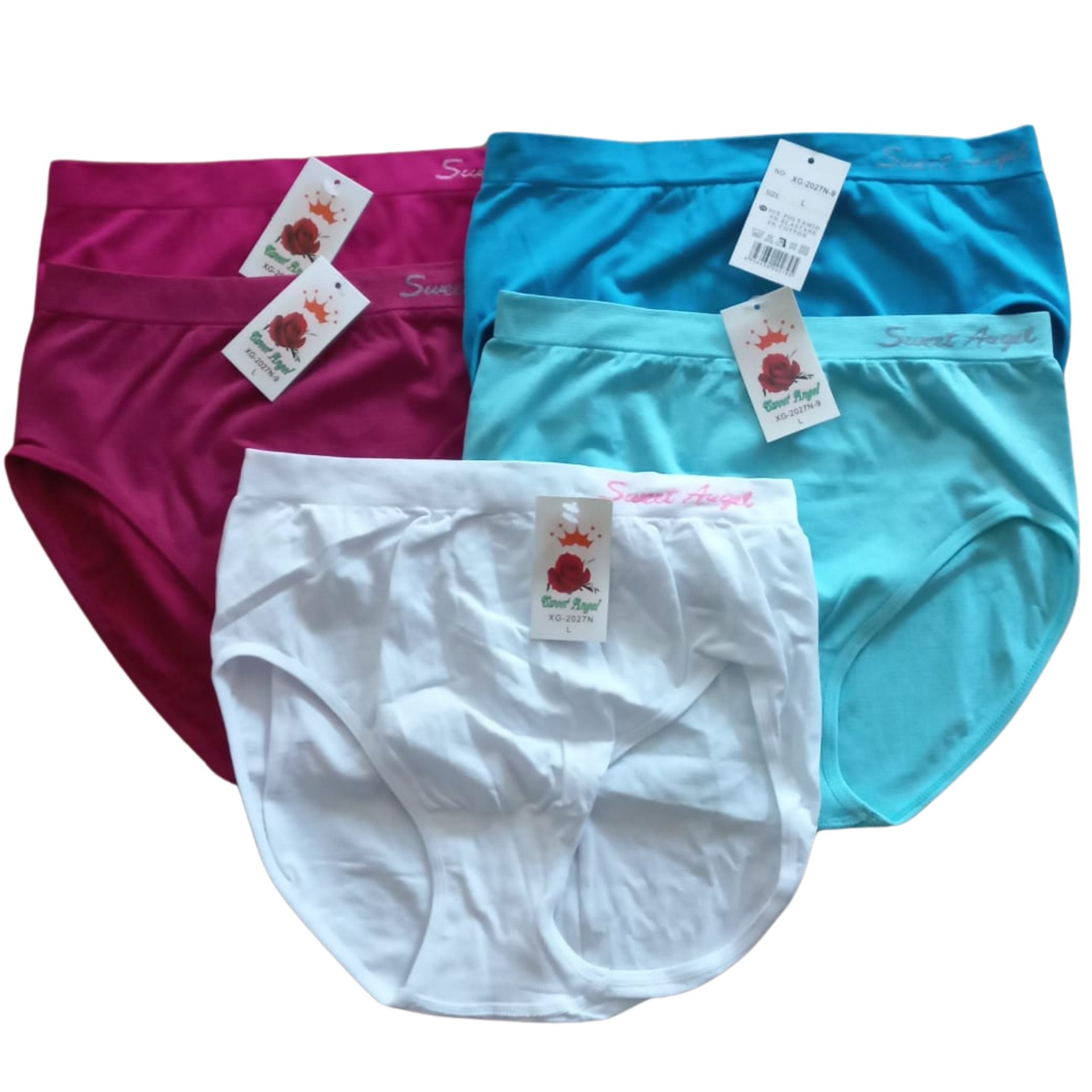 Sweet Angel Dames slips hoge taille 5-pak maat L